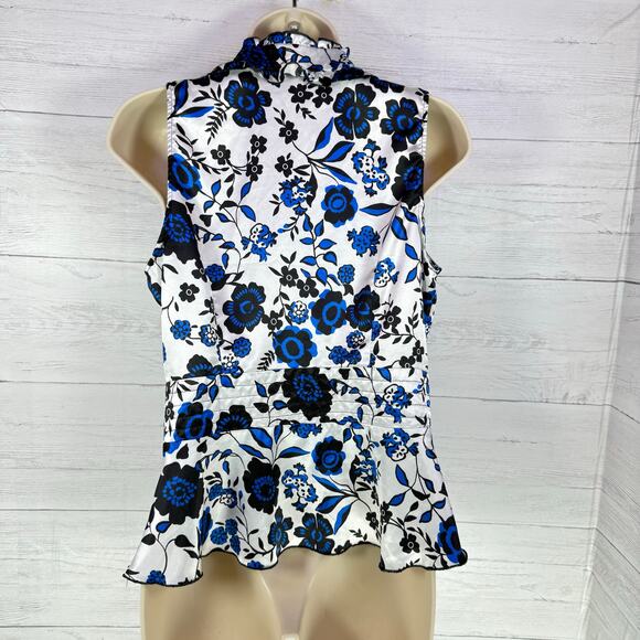 VTG My Michelle y2k Large satin white blue floral babydoll whimsygoth coquette - Picture 2 of 8